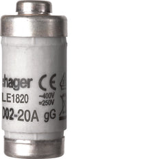 Hager D02 Sicherungseinsatz 20A 400V Mit Anzeige - LE1820 [5 Stück]