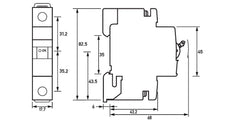 DLS 6I Einpoliger Schutzschalter 16A C-Kurve 10kA - 09916203