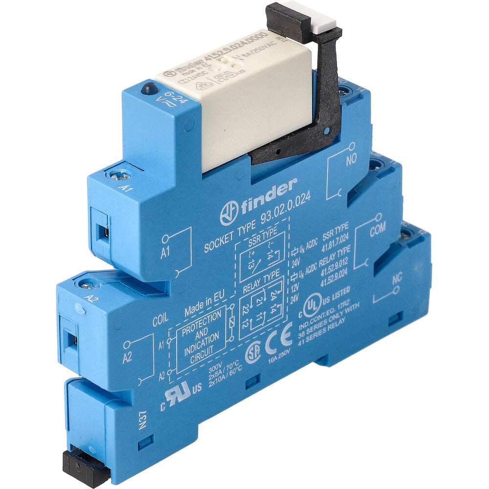 Finder 38.52 Schnittstellenrelais 2CO 8A 24V AC/DC - 38.52.0.024.0060