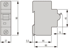 Eaton 100A Einpoliger MCB C-Charakteristik 20kA - 211804