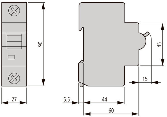 Eaton 100A Single Pole MCB C-Characteristic 20kA - 211804