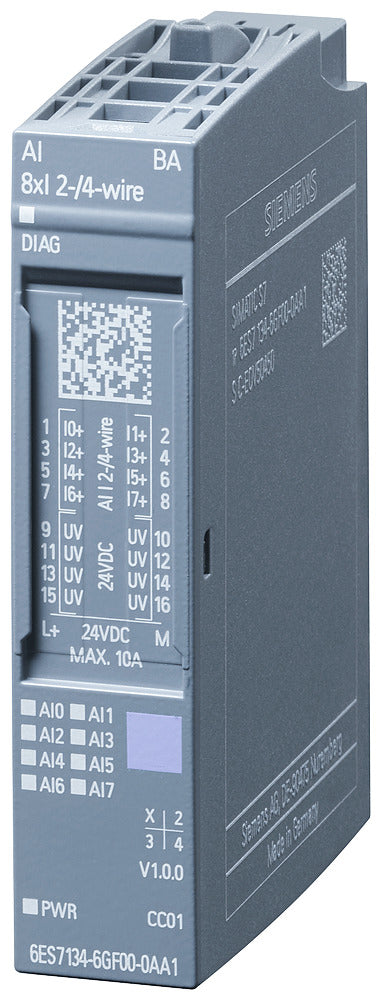 Siemens Et 200Sp Ai 8Xi Analog Eingangsmodul - 6Es71346Gf000Aa1