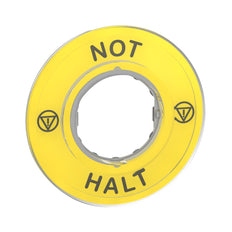 Not-Aus Legende Platte 60mm Gelb Nicht Halt - ZBY9220 [2 Stück]