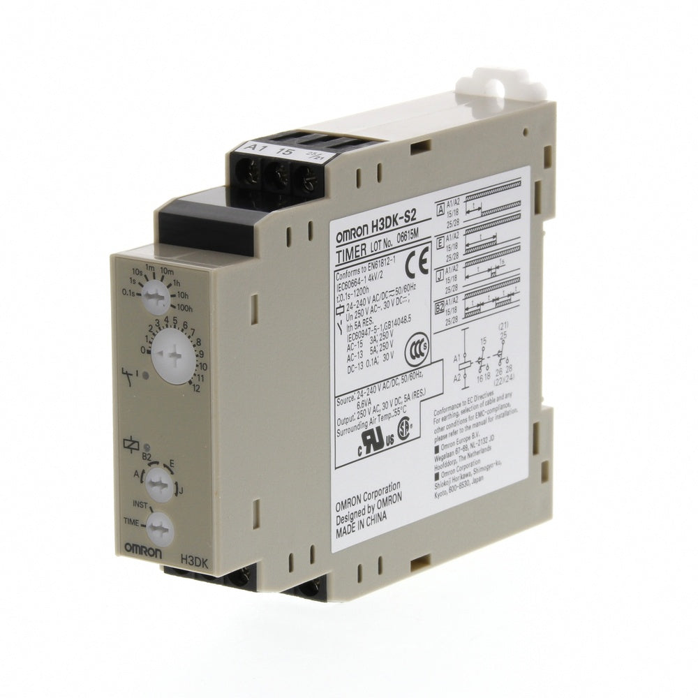 Omron H3DK-S2 Multi-Mode DIN Schienen Timer 24-240V - H3DK6004B