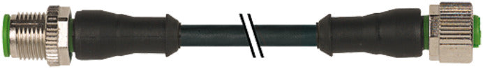 M12 Doppelendiger Sensors Kabel 5m PUR Schwarz - 7000-40041-6350500