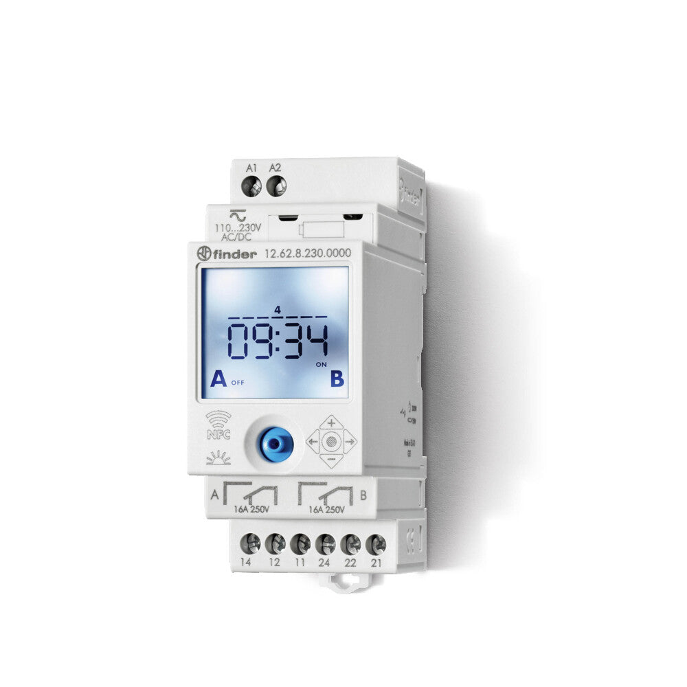 Digitaler Wöchentlicher Timer Schalter 2CO 16A 230V NFC - 12.62.8.230.0000