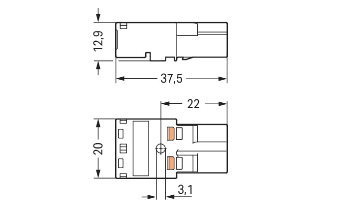 Wago 2-Pin Stecker 4.00mm Pink - 770-292/082-000 [100 Stück]