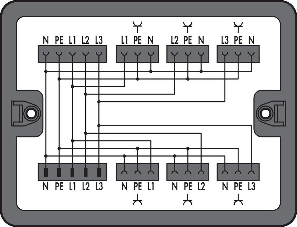 WAGO Verteilerdose Drei Phasen Zu Einem Phasen Konverter - 899-631/100-000