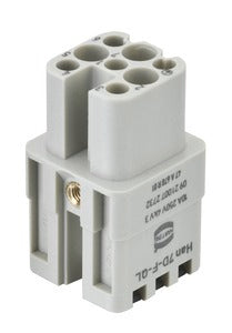 Han Quick Lock Weibliche Einsätze 7 Kontakte 10A Silber Beschichtet - 09210072732