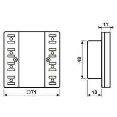 eNet 4 Kanal Wandtransmitter Modul LS Serie - FMLS5004M