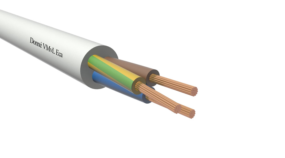 VMvL Eca 4-Core 0.75mm² Flexible Power Cable Black - D09538 [100 Meters]