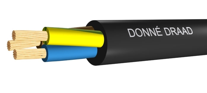 Flexible PVC Cable VMvL Eca 2x0.75mm 90C Black - D09737 [100 Meters]