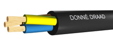 Flexible PVC Cable VMvL Eca 2x0.75mm 90C Black - D09737 [100 Meters]