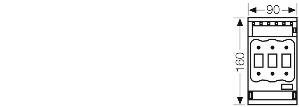 Hensel 3-Polig NH00C 125A Schienenmontage Sicherungs-Trennschalter - NH RT 00C