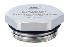 Hummel V-MS-EX M20x1.5 Nickel-Plated Brass Plug - 1197200050 [2 Pieces]