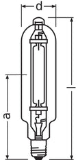 Osram Powerstar Hqi-T 2000W Metallhalogenlampe E40 - 4008321665379
