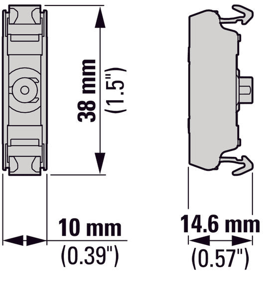 Weißer Led Panelmontage Indikator 12-30V AC/DC - 180795