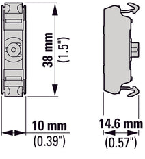 Weißer Led Panelmontage Indikator 12-30V AC/DC - 180795
