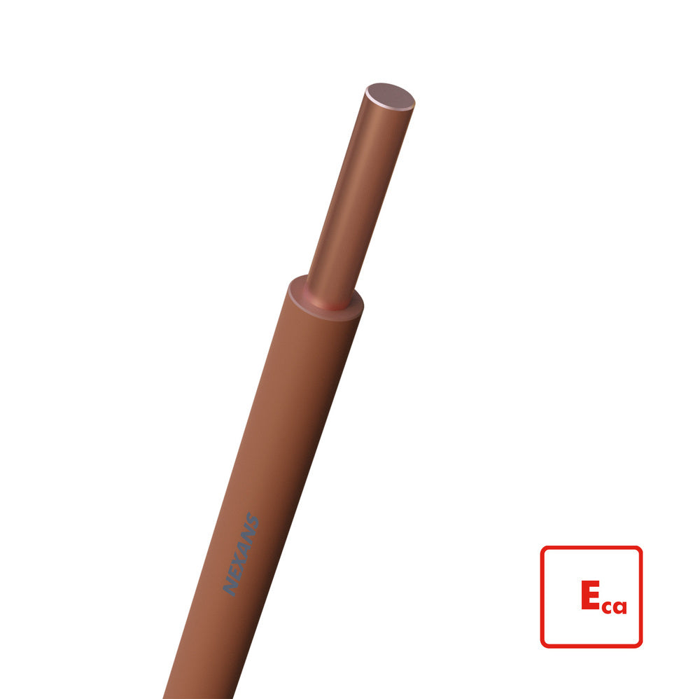 Nexans H07V-U 6mm² Installationsdraht Braun Eca - 10533300 [100 Meter]