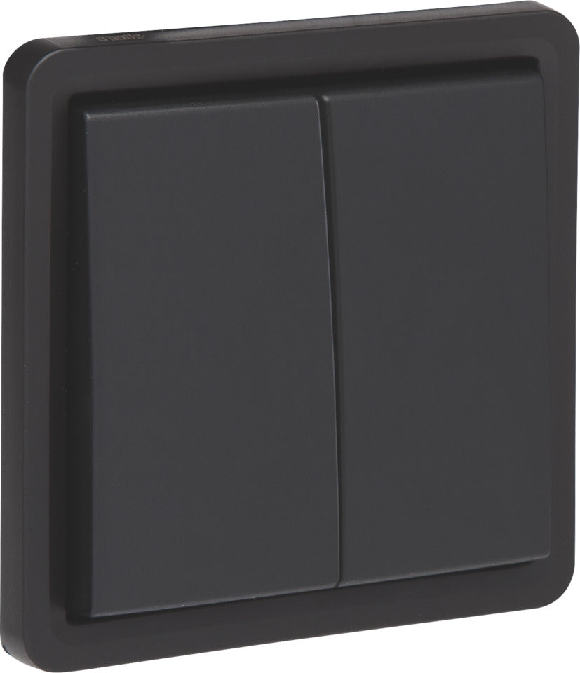 Niko Hydro IP55 Doppel Zwei-Wege-Schalter 10AX Schwarz - 761-32605