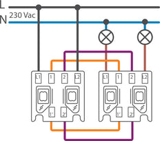 Niko Hydro IP55 Doppel Zwei-Wege-Schalter 10AX Schwarz - 761-32605