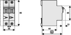 Eaton 2P Rcbo Fehlerstromschutzschalter 16A 30mA B-Typ - 170881