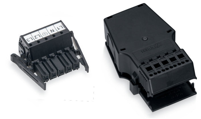 Wago 5-Polige Steckdose Mit Zugentlastungsgehäuse - 831-3105/1019-004 [5 Stück]