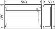 Hensel FP 3402 Verteilerschrank 250A 5-Polig - FP 3402
