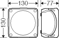 Hensel IP66 Verbindungsdose 130x130mm Mit Schnellverschlüssen - DK 0600 G