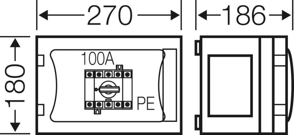 Hensel Enystar FP 5104 Schaltkasten 100A 4P IP65 - FP 5104