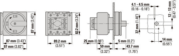 Eaton P3 63A Hauptschalter Mit Stoppfunktion 3P+N - 012771