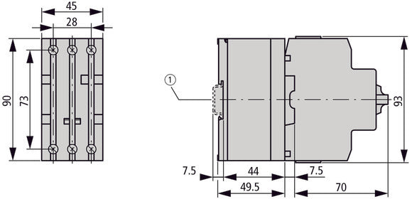 Eaton 3-Poliger Strombegrenzer 63A 690V - 082881