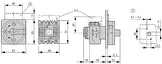 Eaton P1 Four Pole 25A Main Switch With Stop Function - 050740