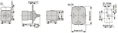 Eaton T0 20A Aufputz Umstellung Schalter 4 Kontakte IP65 - 011396
