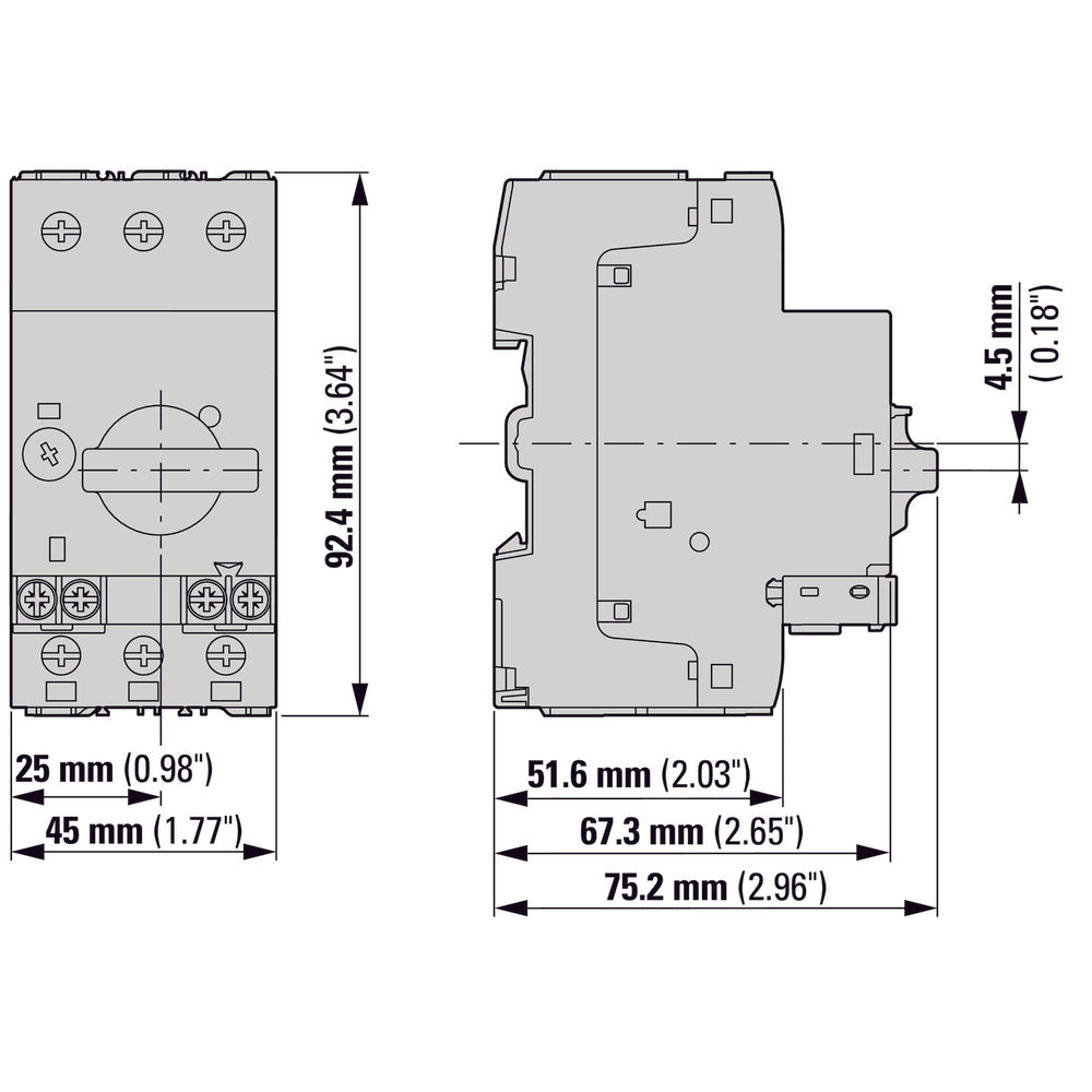 Eaton 3P Motorschutzschalter 4-6.3A - 039425