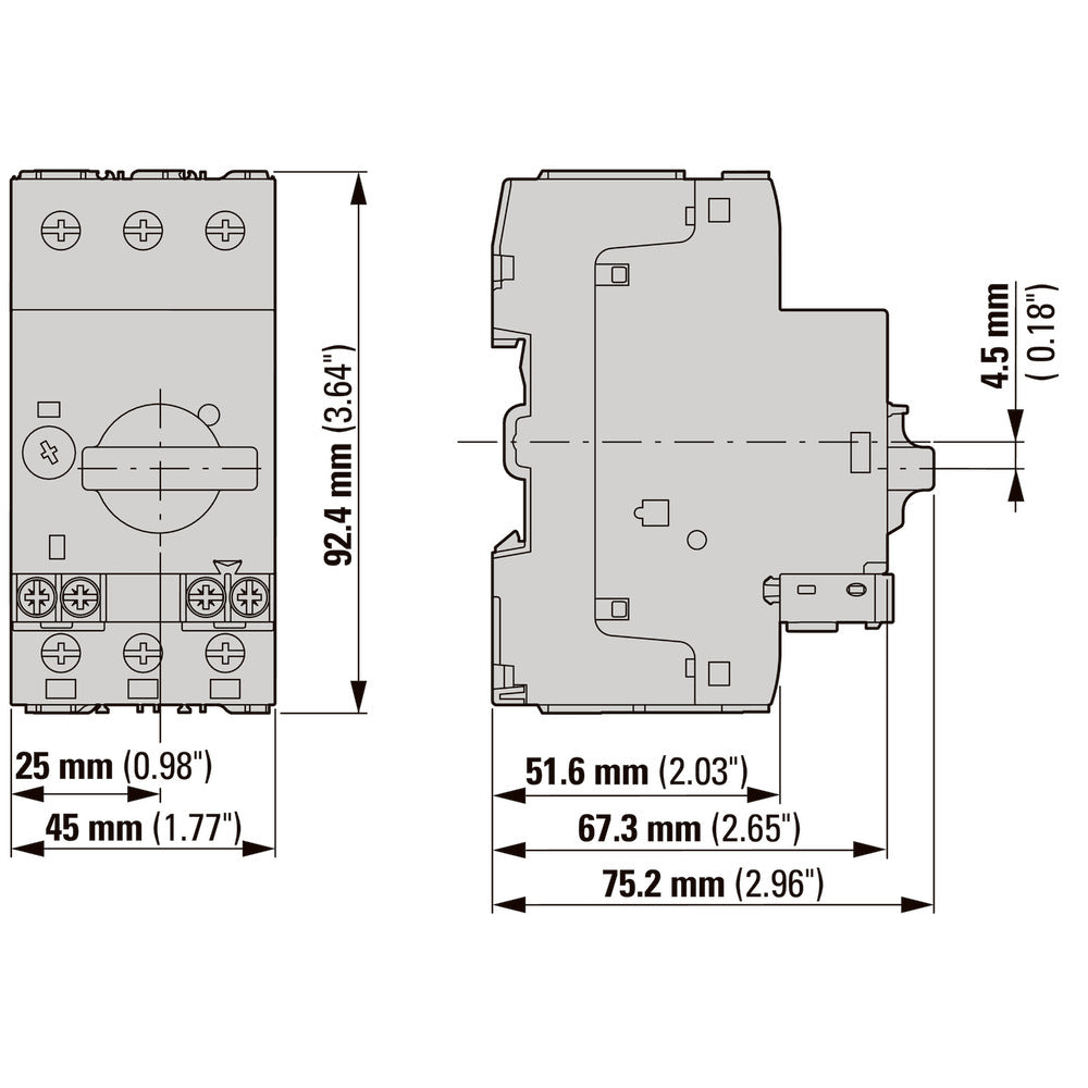 Eaton Standard Hilfskontaktblock 1NO 1NC Frontmontage - 208277