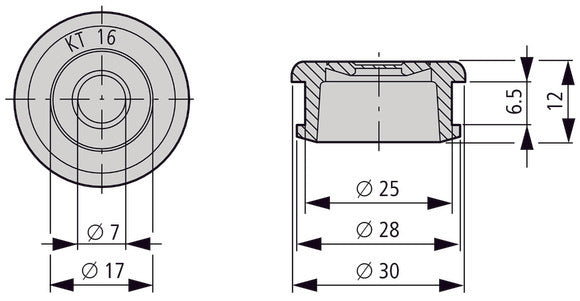 Eaton PG16 IP65 Kabeldurchführung Für 7-17mm Kabel - 022031 [100 Stück]