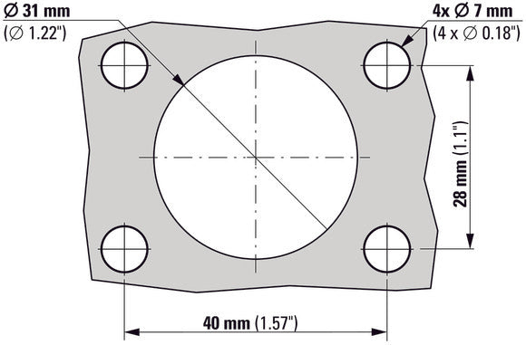 Eaton R9 Zylinder-Vorhängeschloss Grip Lock Griff Schwarz Blau - 191849