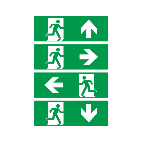 Led Pro-Portal Notausgang Aufkleber Set - 40010044