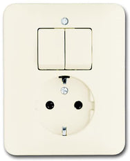 ABB Busch-Jaeger SI Kombinierte Schalter-Steckdose Creme - 2CKA001611A0011