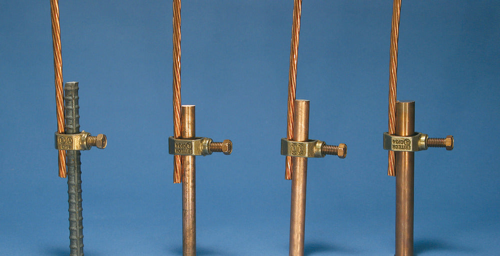 Bronze Erdungsstangenklemme 12.5mm Für 50mm² Leiter - 158260