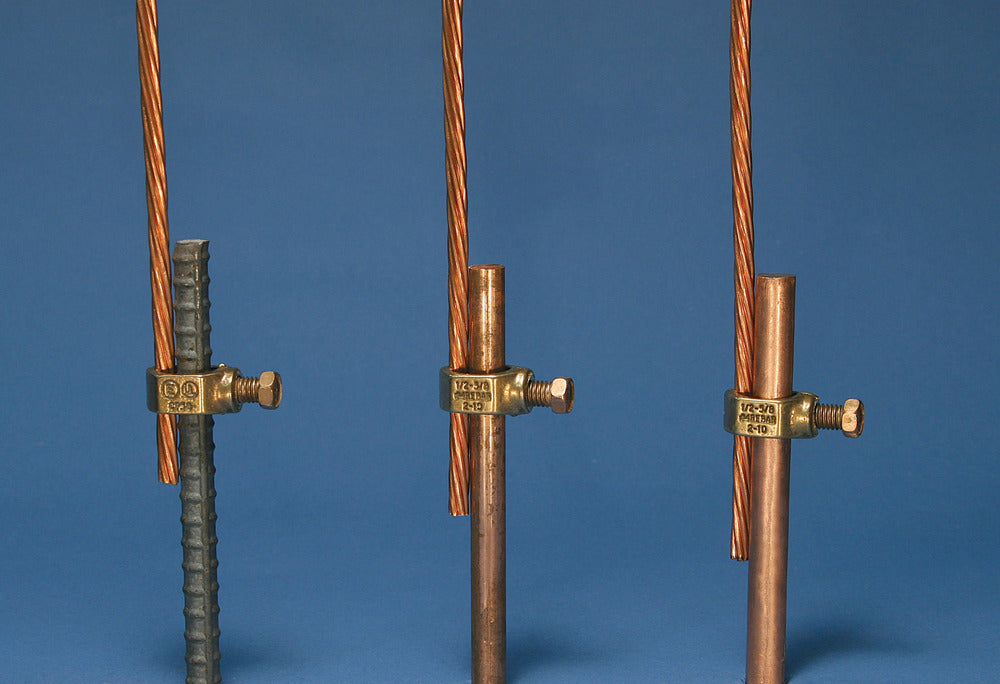 Bronze Erdungsstangenklemme 12.5mm Für 50mm² Leiter - 158260