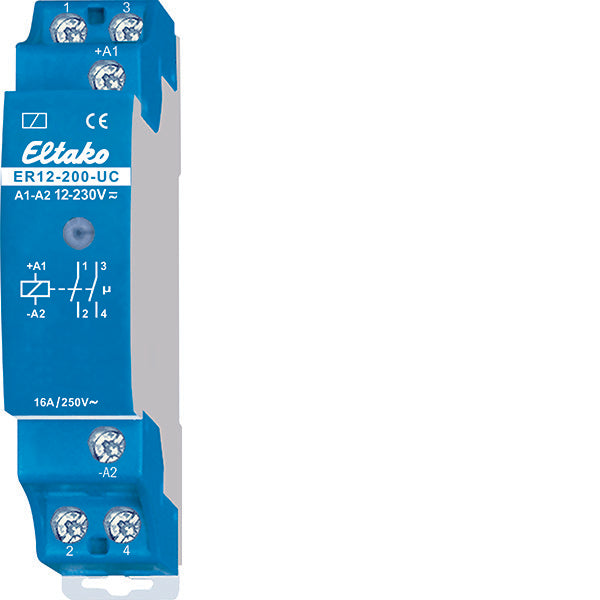 Eltako ER12-200-UC Doppeltes NO Schaltrelais 16A 250V - 22200002