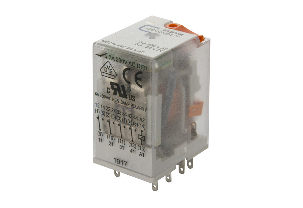 Metz 4-Pole Industrielles Relais 24 V AC Mit LED-Anzeige - 110017101407