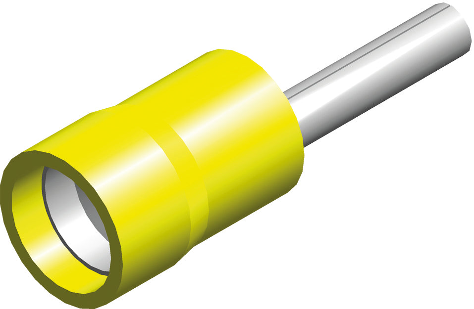 Gelbe Bootlace Ferrule 4.0-6.0mm² - CE030301 [100 Stück]