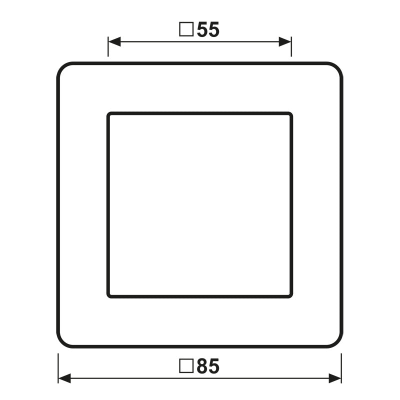 Jung A Flow Einzelne Abdeckung Rahmen Aluminium - AF581BFAL