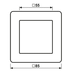 Jung A Flow Einzelne Abdeckung Rahmen Aluminium - AF581BFAL