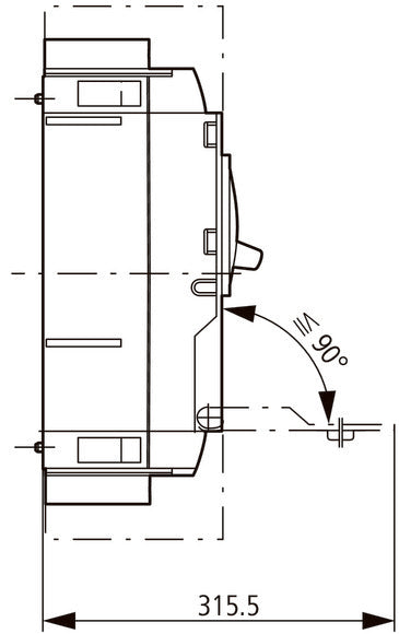 Eaton NZM3 4-Polig 630A Schutzschalter 50kA IEC - 191489