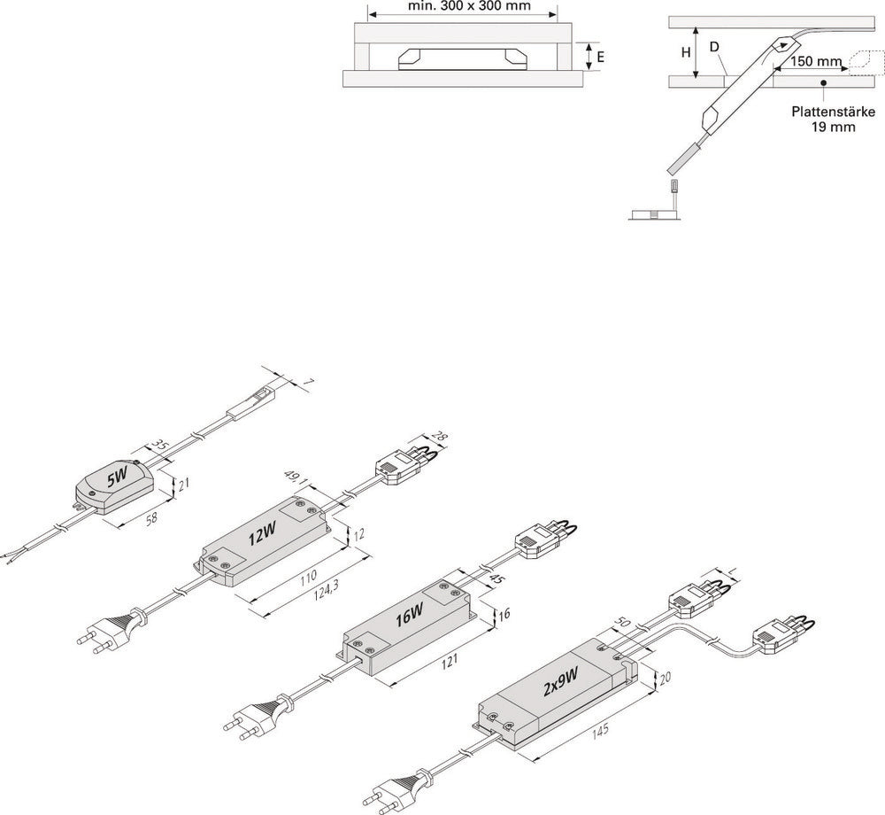 Hera Led 350 Professionelles Anschlusskabel 2M - 21525062001 [2 Stück]