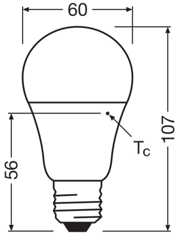 OSRAM LED Classic A40 E27 4.9W 2700K Mattierte Glühbirne - 4058075127319 [2 Stück]